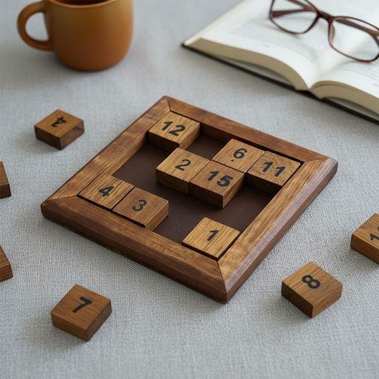 Imaginea din Puzzle din lemn cu cifre glisante