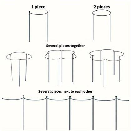 Imaginea din 2 bucăți Suporturi metalice pentru plante - 40 cm