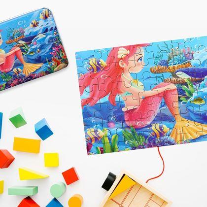 Imaginea din Puzzle pentru copii într-o cutie de tablă  -  sirenă