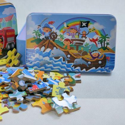 Imaginea din Puzzle pentru copii într-o cutie de tablă  -  pirați
