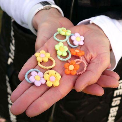 Imaginea din Elastice de păr pentru copii 10 buc  -  floricele