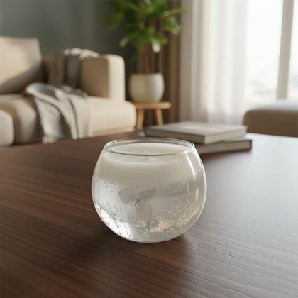 Imaginea din Lumânare gel  - albastru deschis