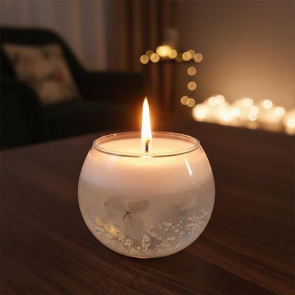 Imaginea din Lumânare gel  - albastru deschis