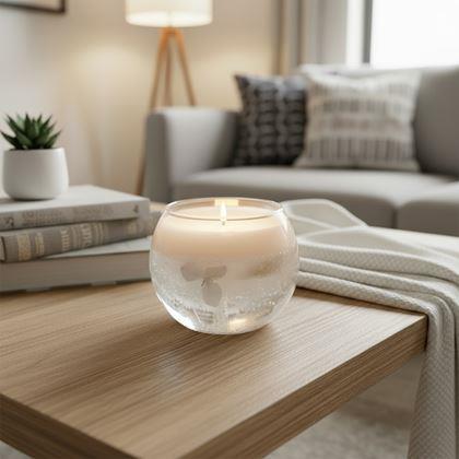 Imaginea din Lumânare gel  - albastru deschis