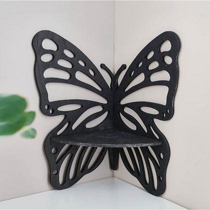 Imaginea din Coltar din lemn fluture  -  negru