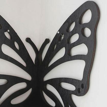 Imaginea din Coltar din lemn fluture  -  negru