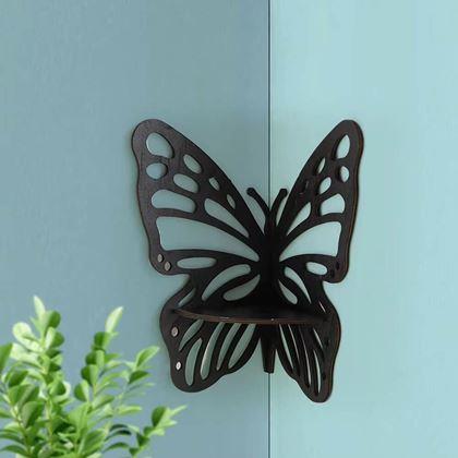 Imaginea din Coltar din lemn fluture  -  negru