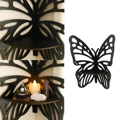 Imaginea din Coltar din lemn fluture  -  negru
