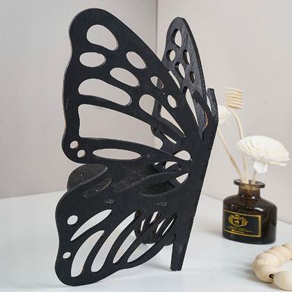Imaginea din Coltar din lemn fluture  -  negru