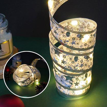 Imaginea din Banda luminoasă de Crăciun  -  argintie
