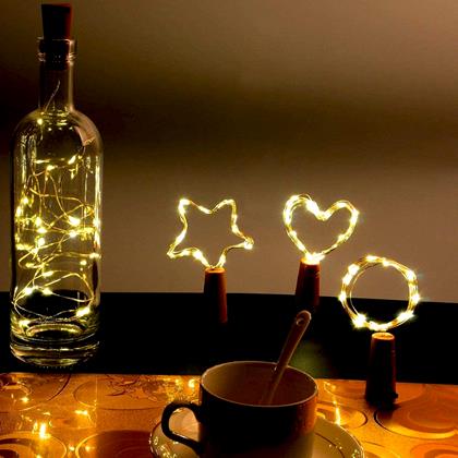 Imaginea din Ghirlandă luminoasă LED pentru sticlă cu dop de plută 2 m