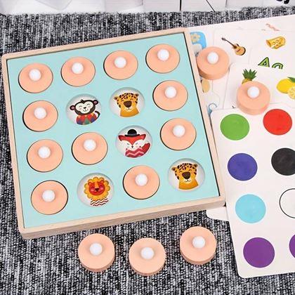 Imaginea din Joc de memorie din lemn cu imagini interschimbabile