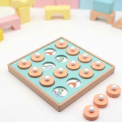 Imaginea din Joc de memorie din lemn cu imagini interschimbabile