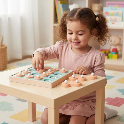 Imaginea din Joc de memorie din lemn cu imagini interschimbabile