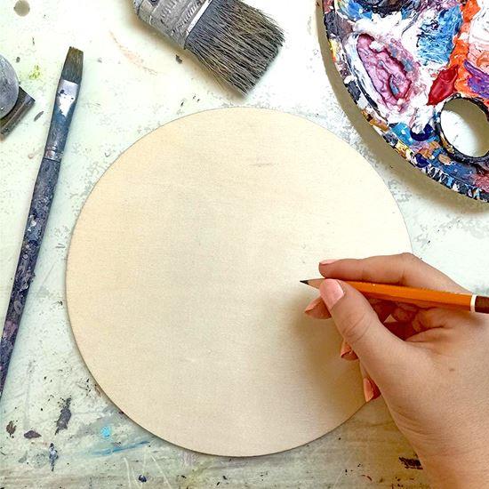 Imaginea din Roată de lemn pentru pictură 20 cm