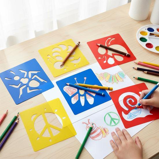 Imaginea din Șabloane pentru pictură 6 buc - animale