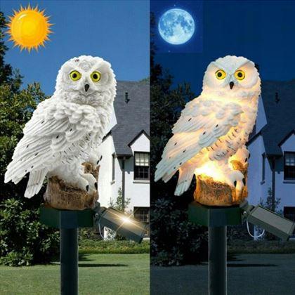 Imaginea din Lumină solară de grădină în formă de bufniță