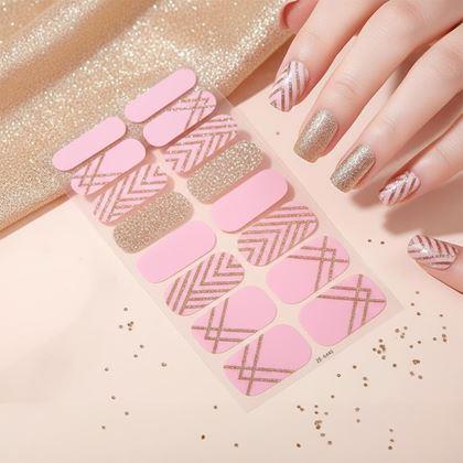 Imaginea din Autocolante pentru unghii  - roz auriu