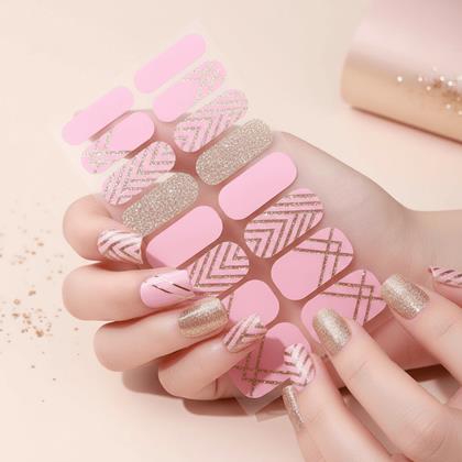 Imaginea din Autocolante pentru unghii  - roz auriu