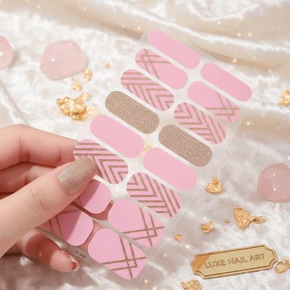 Imaginea din Autocolante pentru unghii  - roz auriu