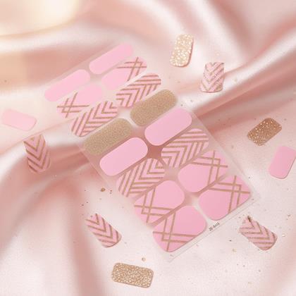 Imaginea din Autocolante pentru unghii  - roz auriu
