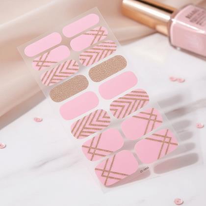 Imaginea din Autocolante pentru unghii  - roz auriu