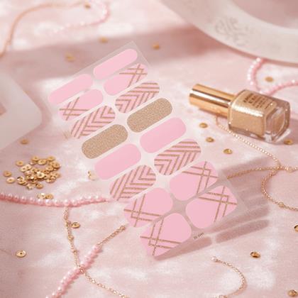 Imaginea din Autocolante pentru unghii  - roz auriu