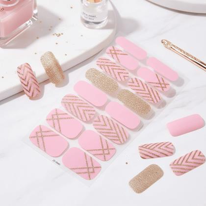 Imaginea din Autocolante pentru unghii  - roz auriu