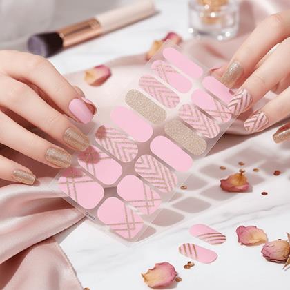 Imaginea din Autocolante pentru unghii  - roz auriu