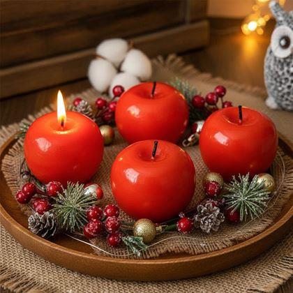 Imaginea din Lumânare cadou - măr