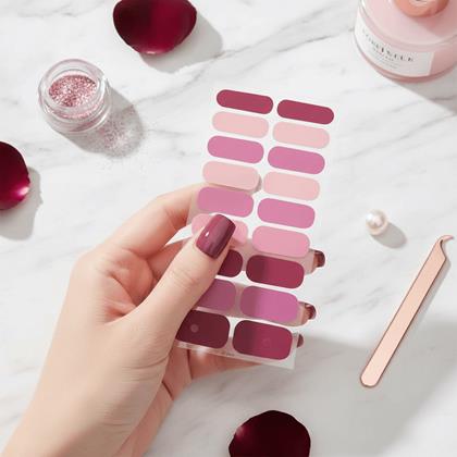 Imaginea din Autocolante pentru unghii  - mix roz închis