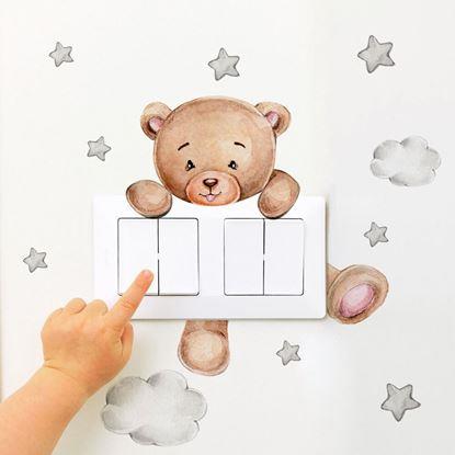 Imaginea Sticker pentru întrerupător cu desen de ursuleț 