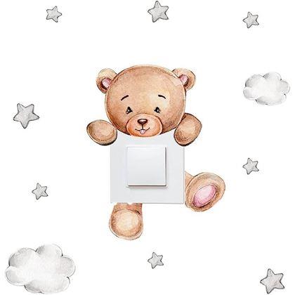 Imaginea din Sticker pentru întrerupător cu desen de ursuleț  - ursuleț