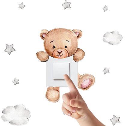 Imaginea din Sticker pentru întrerupător cu desen de ursuleț  - ursuleț