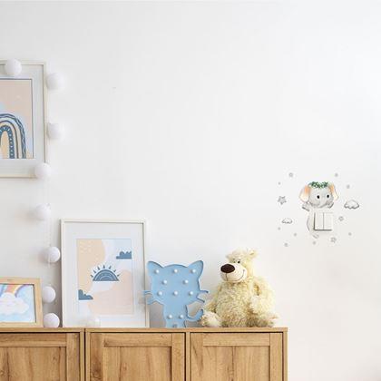 Imaginea din Sticker pentru întrerupător cu desen de ursuleț  - elefănțel