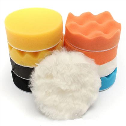 Imaginea din Set de bureți de lustruit pentru bormașină, 10 bucăți - diametru 8 cm