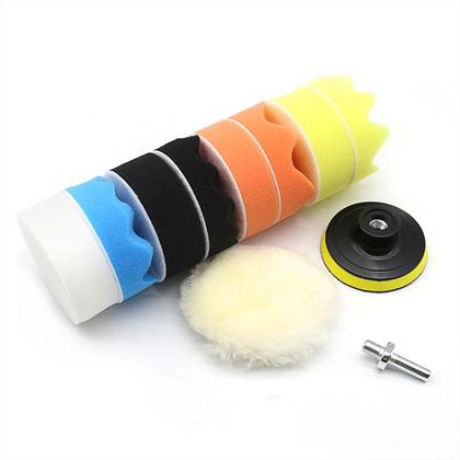 Imaginea din Set de discuri de lustruit pentru bormașină, 10 bucăți - diametru 10 cm