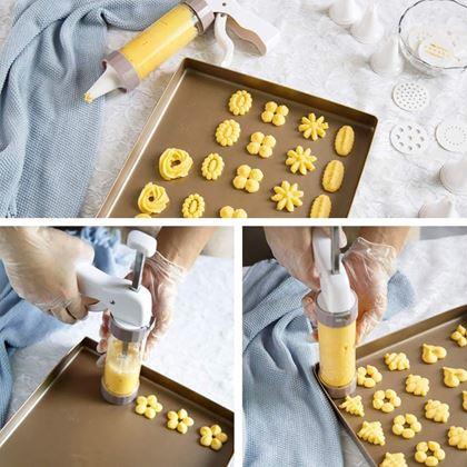 Imaginea din Aparat pentru biscuiți cu dispozitiv de decorat + 19 accesorii