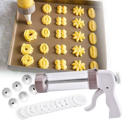 Imaginea Aparat pentru biscuiți cu dispozitiv de decorat + 19 accesorii