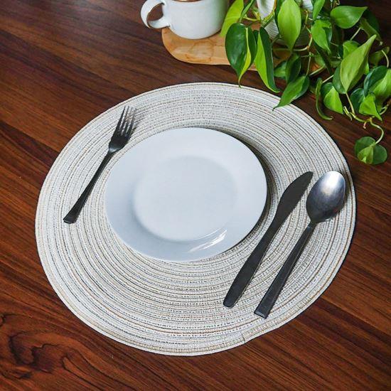 Imaginea din Setarea mesei rotunde  -  bej