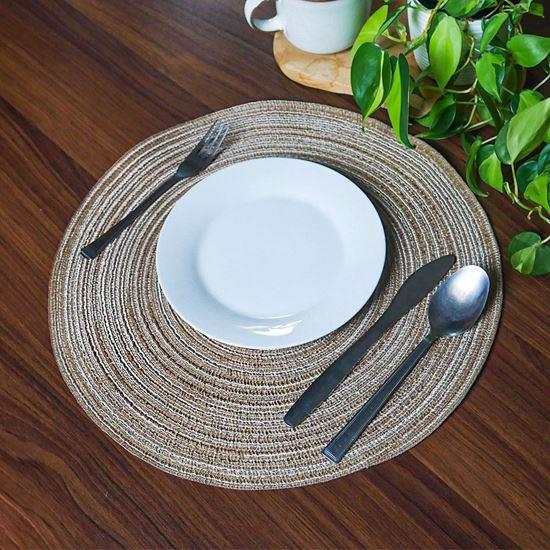 Imaginea din Setarea mesei rotunde  -  maro deschis