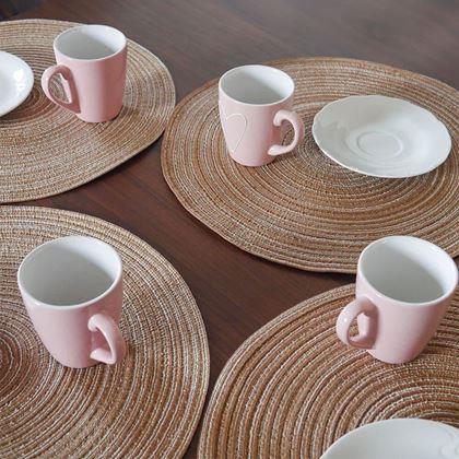 Imaginea din Setarea mesei rotunde  -  maro deschis