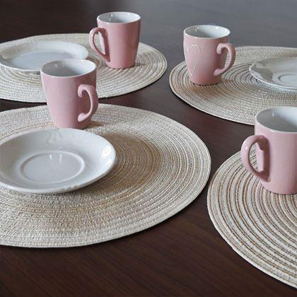 Imaginea din Setarea mesei rotunde  -  bej