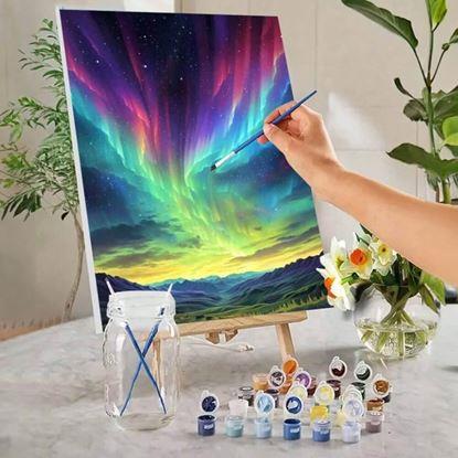 Imaginea Pictura pe numere, pânză întinsă pe ramă