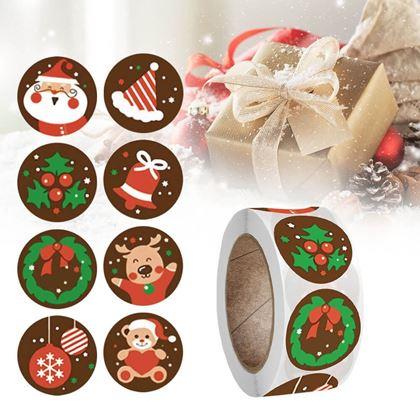 Imaginea din Stickere autocolante de Crăciun 500 buc  - atmosferă de Crăciun