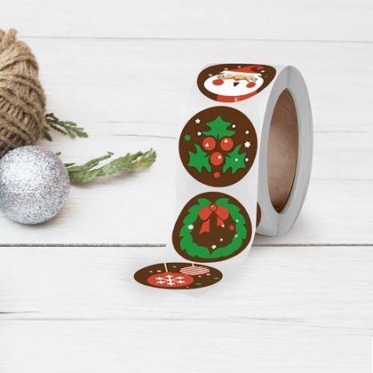 Imaginea din Stickere autocolante de Crăciun 500 buc  - atmosferă de Crăciun