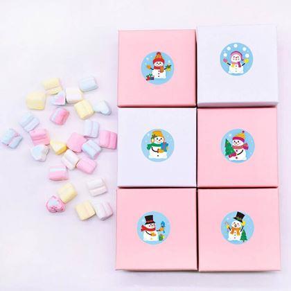 Imaginea din Stickere autocolante de Crăciun 500 buc  - oameni de zăpadă veseli