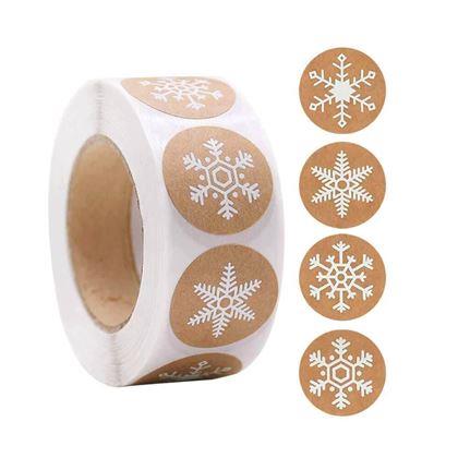 Imaginea din Stickere autocolante de Crăciun 500 buc - fulgi de zăpadă