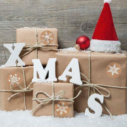 Imaginea din Stickere autocolante de Crăciun 500 buc - fulgi de zăpadă