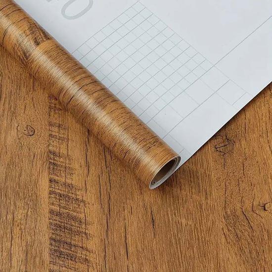Imaginea din Folie autocolantă pentru pardoseală 200x60 cm - lemn închis la culoare